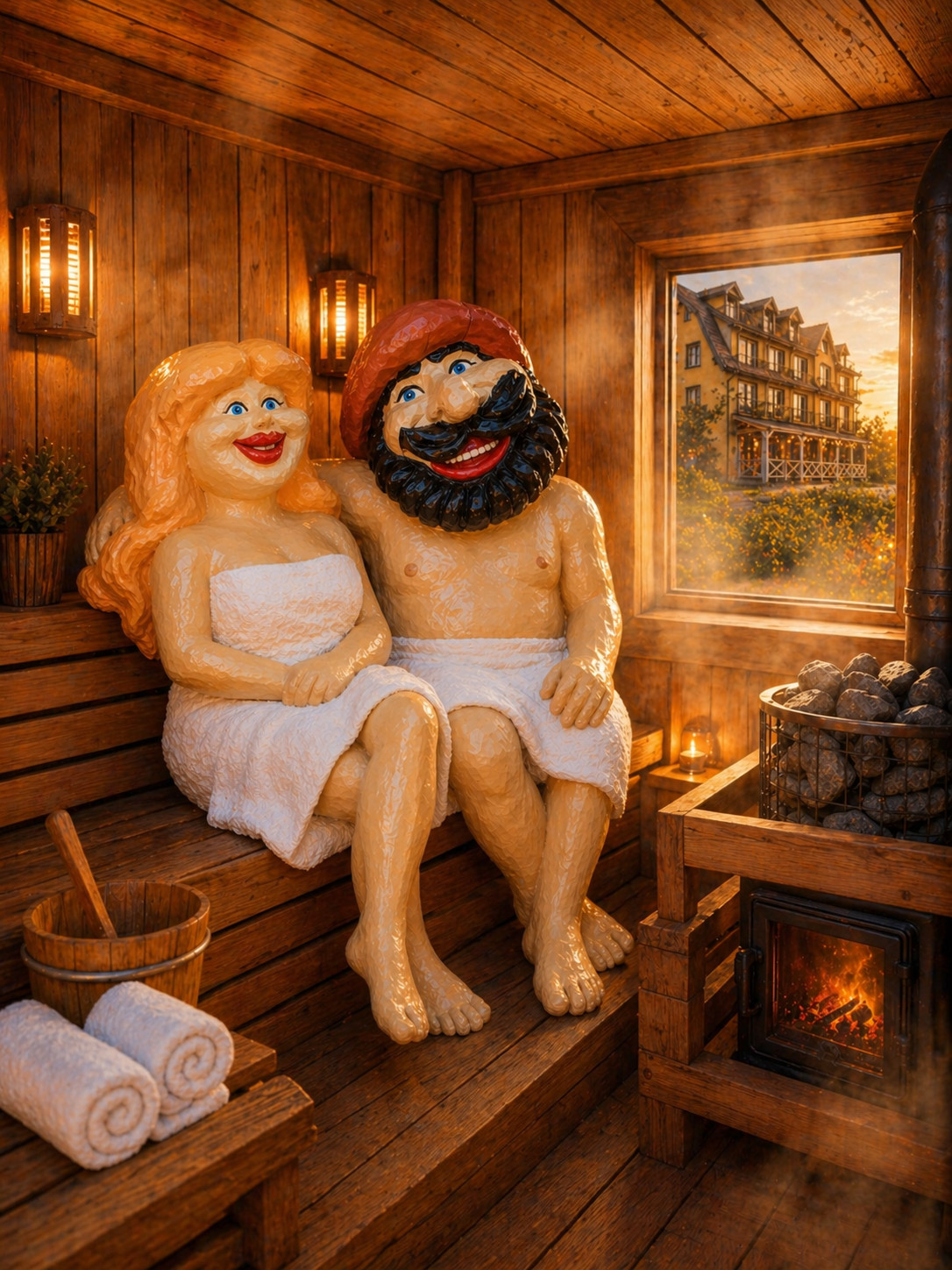 Sauna parowa sprzyjająca relaksowi, odprężeniu i regeneracji organizmu.